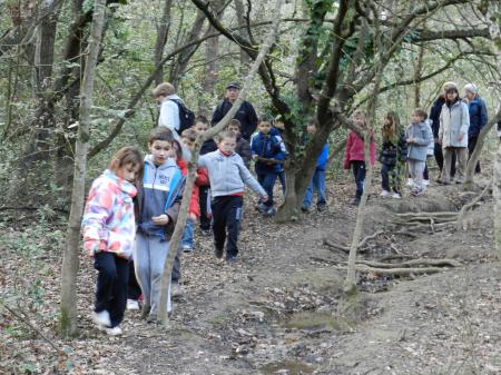 et leur font découvrir les bois de Rouïre