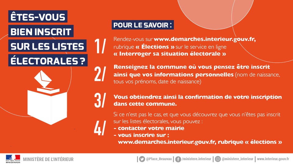 etes vous inscrit liste electorale