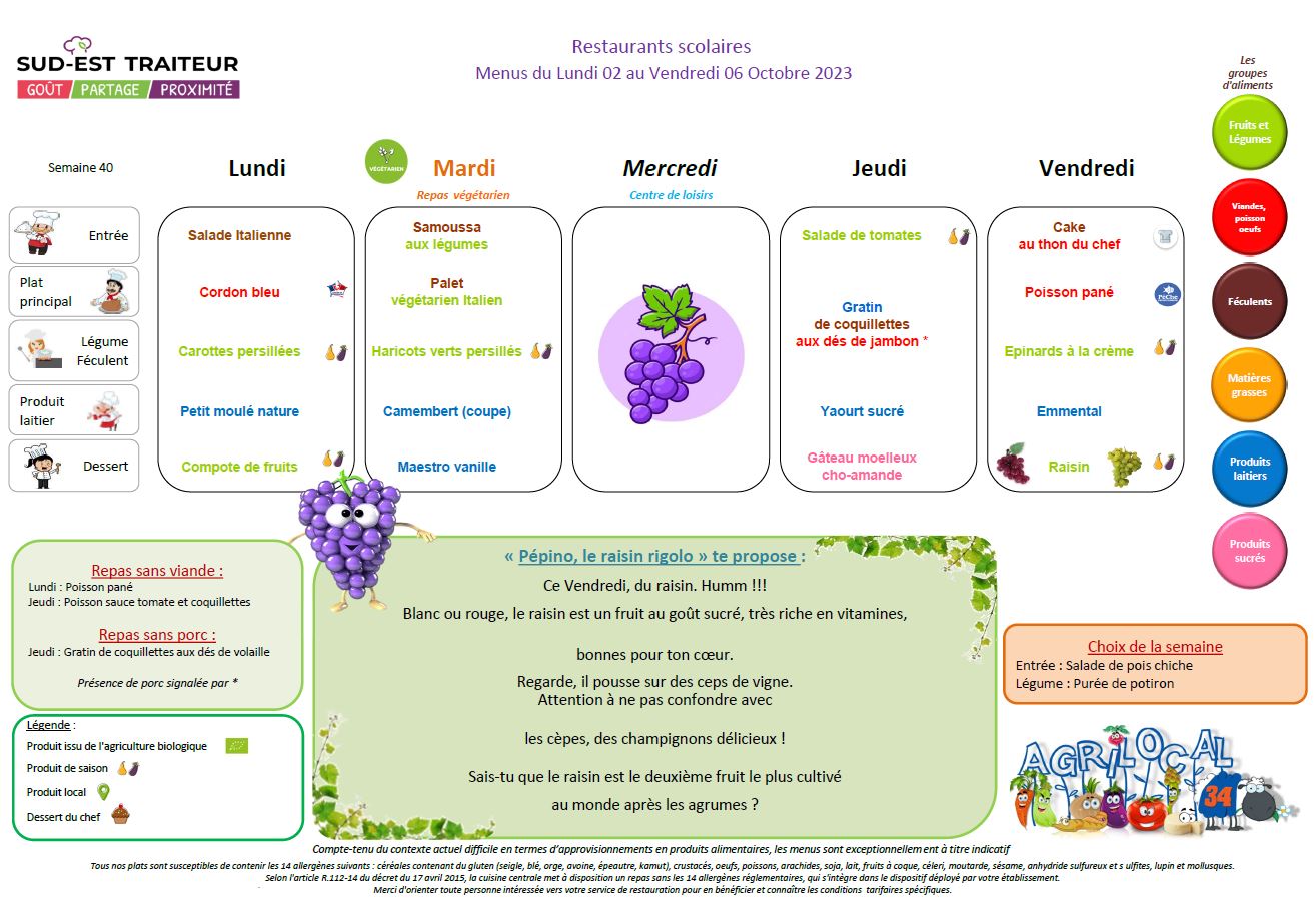 Menu S40