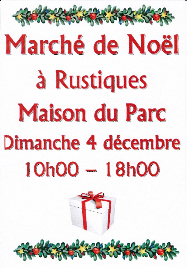 Affiche Marché de Noël Rustiques