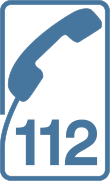 Emergency telephone number 112 svg