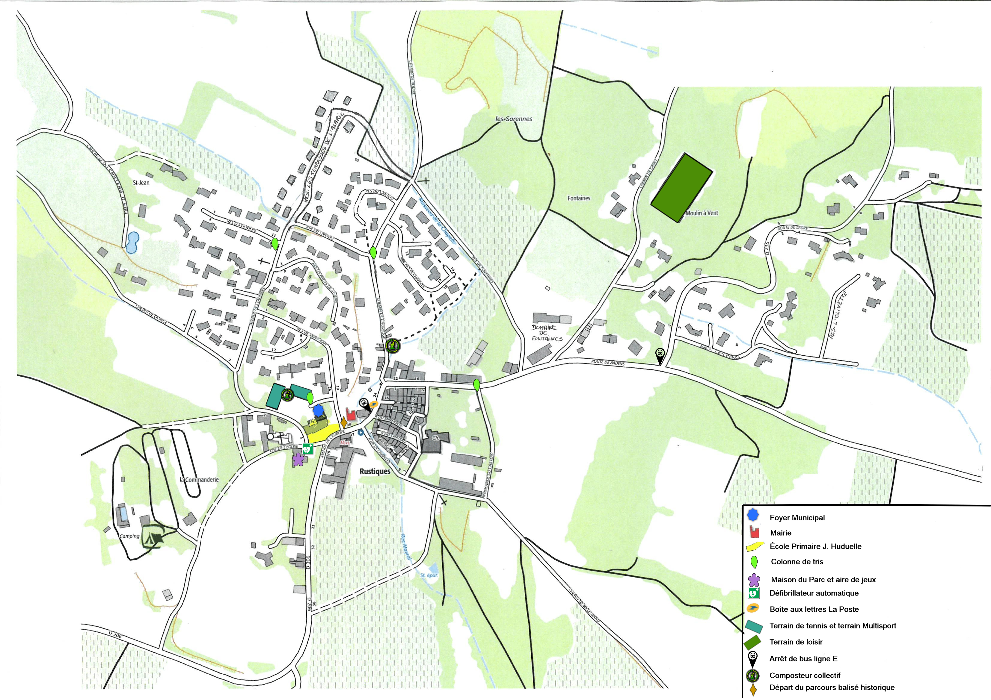 Plan rustiques légende